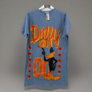 Vintage 1992 Daffy Duck Looney Tunes Nightshirt NWT Single Stitch OSFM Blue